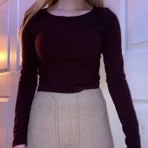 Burgundy crop top